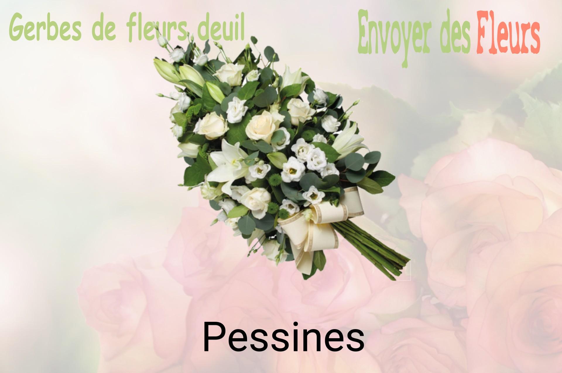 Gerbe de fleurs de deuil livrée à Pessines